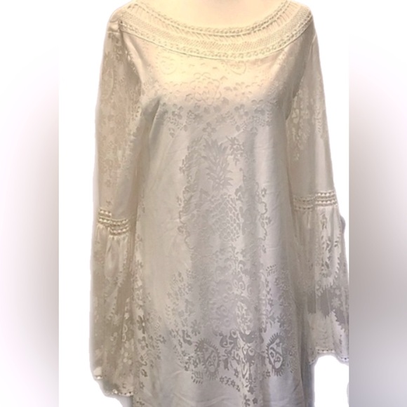 🍎California Moon Rise Bohemian Lace mini dress 🌱sz Medium - Picture 3 of 6